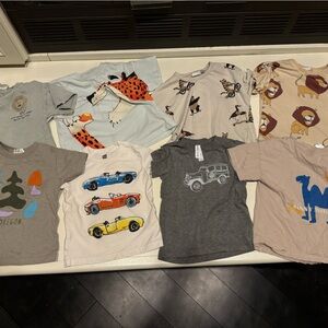 Printed Short Sleeve Bundle of 8 T-Shirts Size 2-3t